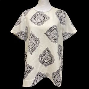 Madewell black and white paisley tunic